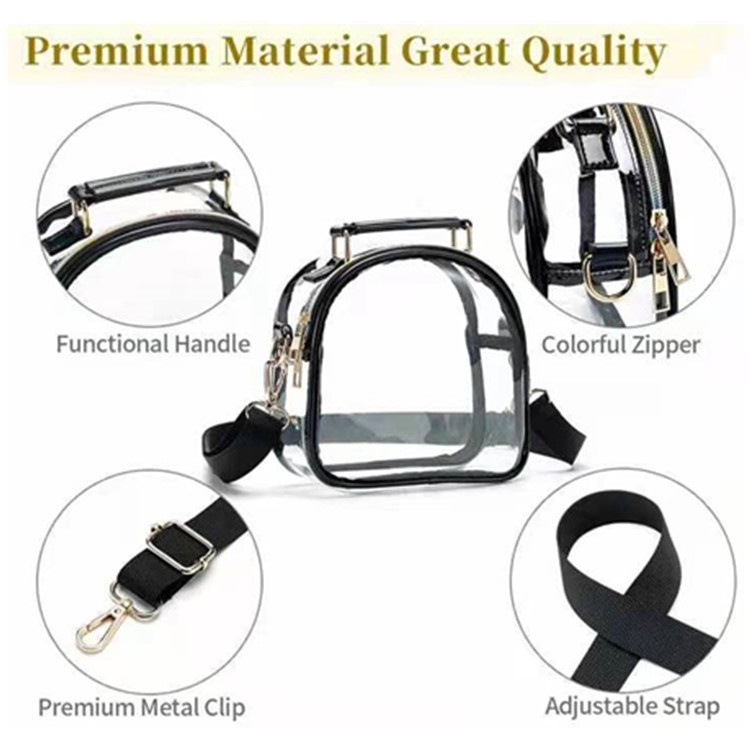 Amazon's new women's wallet stadium approval transparent portable large-capacity handbag factory direct sales Specification drawing