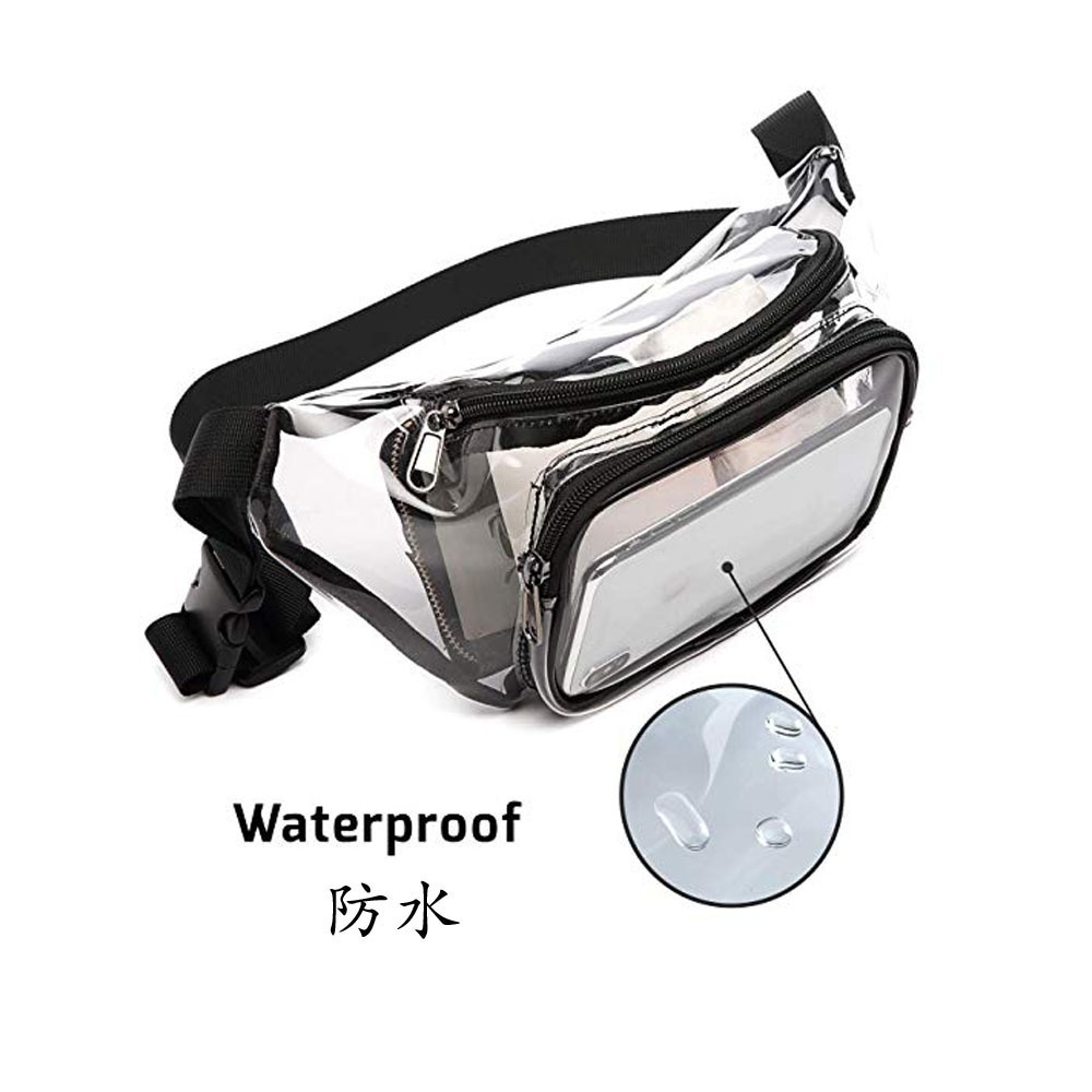 Amazon's new PVC transparent bag for sports, running, outdoor waist bags, waterproof rafting, fitness and travel portable bags Specification drawing