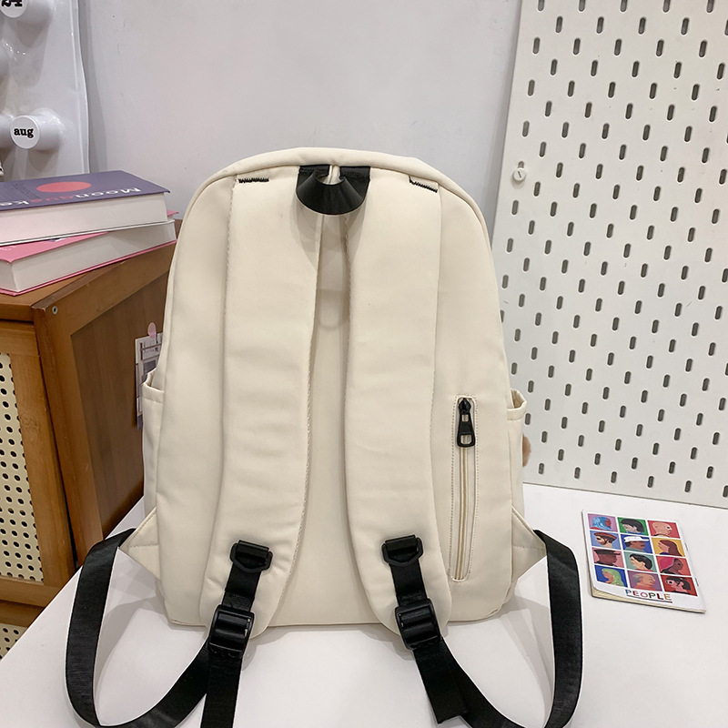 2024 New minimalist letter style middle school backpack, Japanese trendy brand college student couple travel backpack Specification drawing
