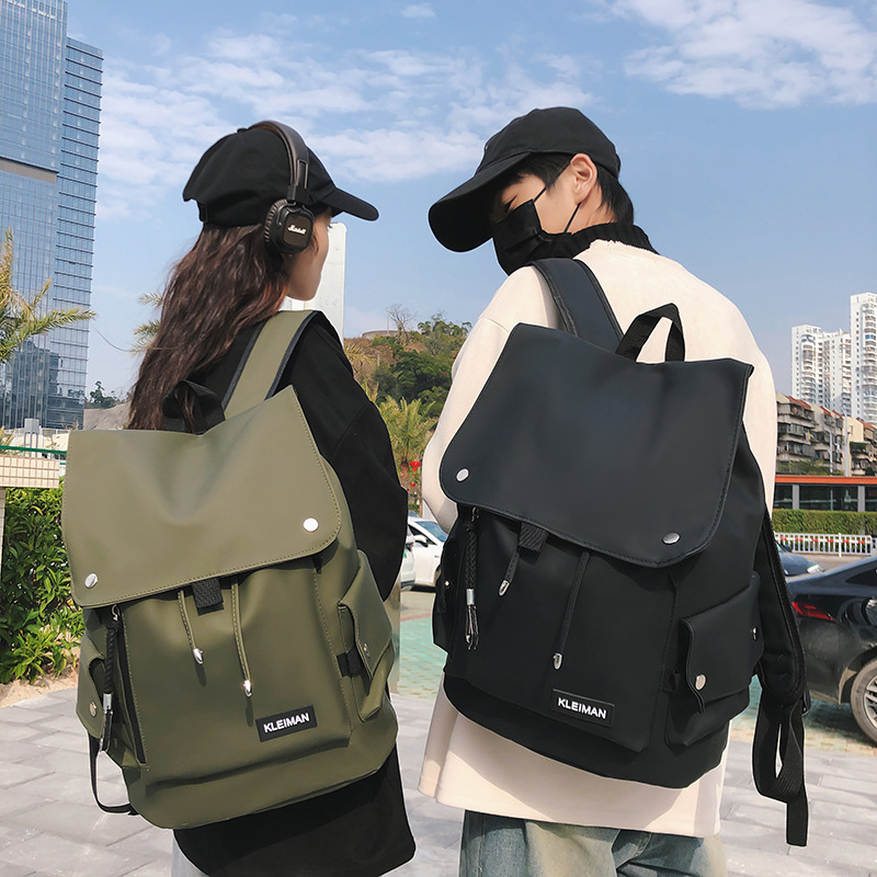 Japanese Instagram-style workwear backpack, high appearance level for college students, large-capacity backpack, lightweight and simple couple backpack details Picture