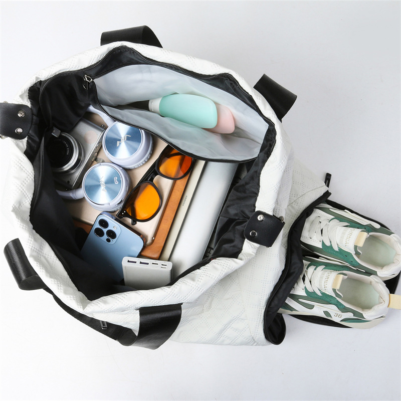 Short travel bags, large-capacity fitness bags, women's high-end business trip bags, commuting tote bags, hand-held crossbody bags for mothers Specification drawing