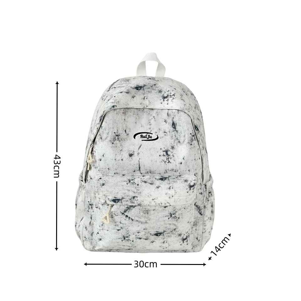 Schoolbag for female college students, high-end, niche street trend backpack, large-capacity, versatile backpack for junior high school and senior high school students Item Picture