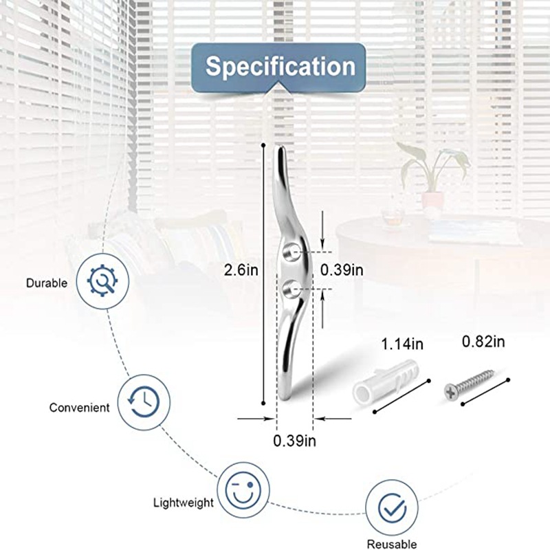 Cross-border retail metal hook blinds, vertical blinds, roller blinds, positioning hooks, Roman blinds, curtain rope winders details Picture