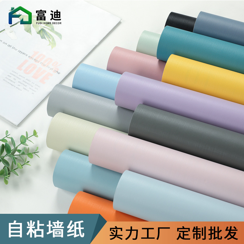 Bedroom wallpaper self-adhesive room home decoration pvc wall stickers macarons living room instant wallpaper stickers wallpaper full figure