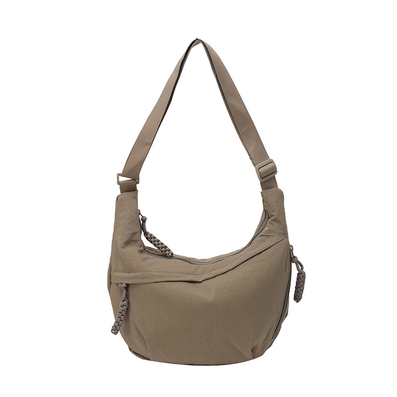 Crossbody bag, women's dumpling small bag, summer new large-capacity bag, women's 2025 casual lightweight nylon bag Item Picture