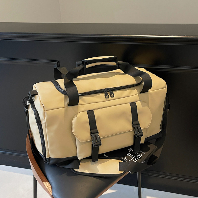 Large-capacity women's travel bags, short-distance business trip luggage bags, outdoor photography and camping storage bags, dry and wet separation fitness bags full figure