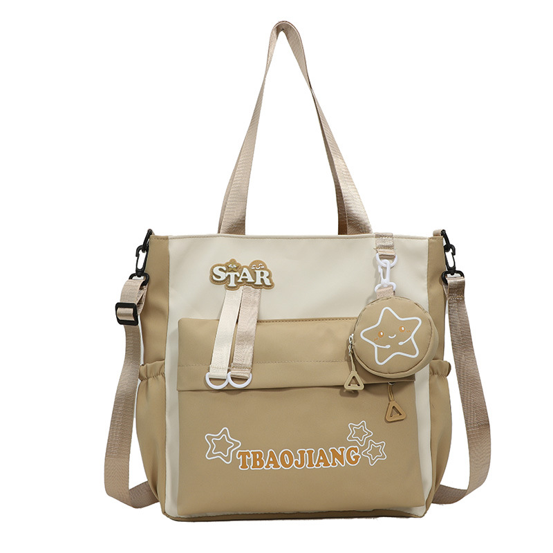 Cute star-shaped crossbody bag, girls' handbag, high school and junior high school students' tutorial class bag, large-capacity single-shoulder bag Item Picture