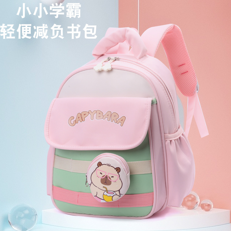 Kai Ai Kindergarten Schoolbag for boys and girls aged 3-5, small, middle and large classes, lightweight, back-protecting and load-reducing cartoon backpack details Picture