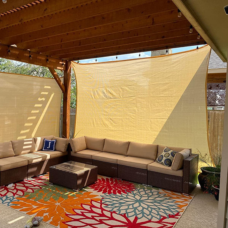 Amazon cross-border best-selling outdoor pavilion sunshade sail, sunshade net, hdpe courtyard sun protection sunshade sail manufacturer Application Scenario