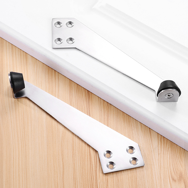 304/201 stainless steel top door stop, door resistance, anti-collision buffer rubber door stop and limiter for bathroom and hotel doors full figure