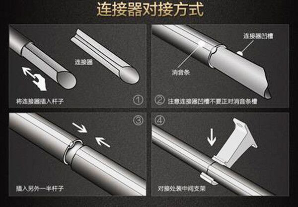 Ring city Roman pole connector, galvanized connector, track suspended Roman pole assembly device, connection strip Application Scenario