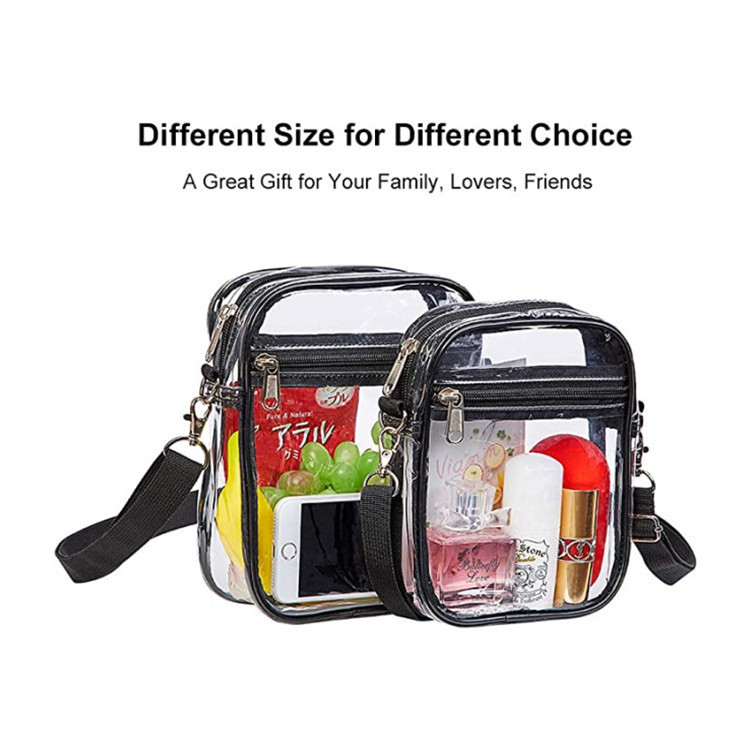 European and American PVC transparent bag, single-shoulder crossbody bag, waterproof multi-functional file bag, travel and outdoor storage, free money bag Application Scenario