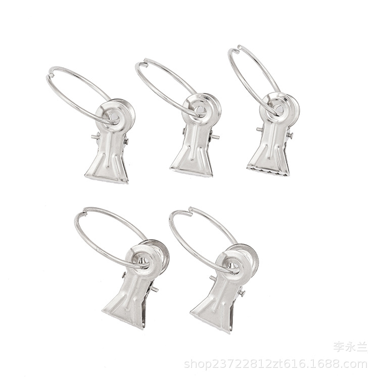 Metal curtain clips with teeth, opening clips, curtain clips, hanging rings, hanging rings, Roman clips (thickened) Item Picture