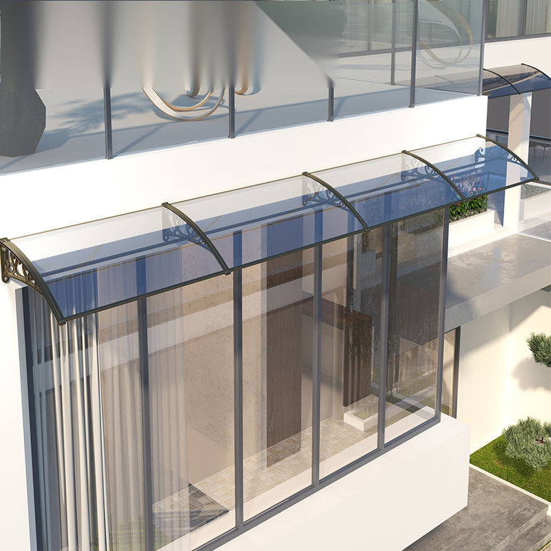 Aluminum alloy eaves, canopies, balconies, Windows, courtyard rain shelters, storefronts, household silent and soundproof polycarbonate sheet rain shelters Application Scenario