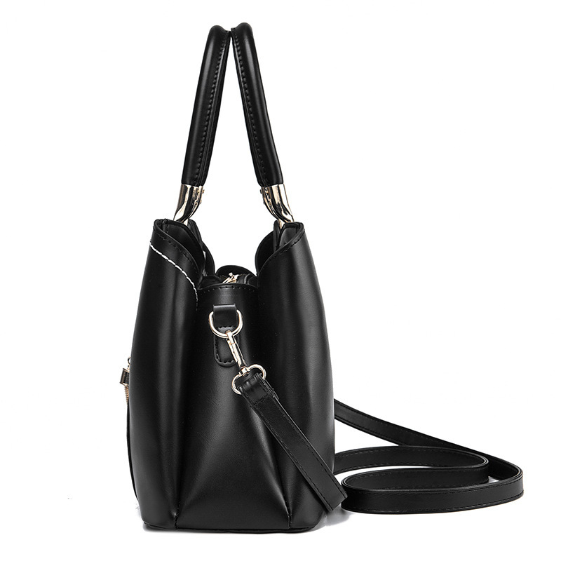 "2023 new trendy and fashionable color-blocked handbags for women with large bags, large-capacity middle-aged women's bags, single-shoulder crossbody bags for delivery. details Picture