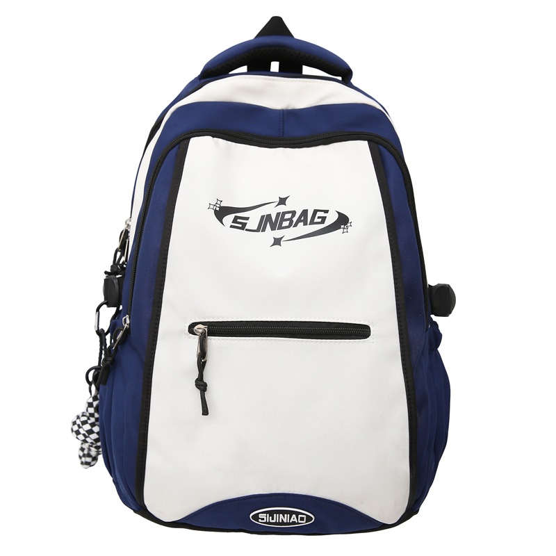 Korean version of Instagram trendy couple backpacks for college students, high school girls with contrasting colors, and multi-layered backpacks for teenagers and students Item Picture