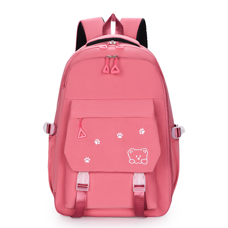 New backpack for primary school students with bear prints, casual and cute children's schoolbag, simple and durable campus backpack Specification drawing