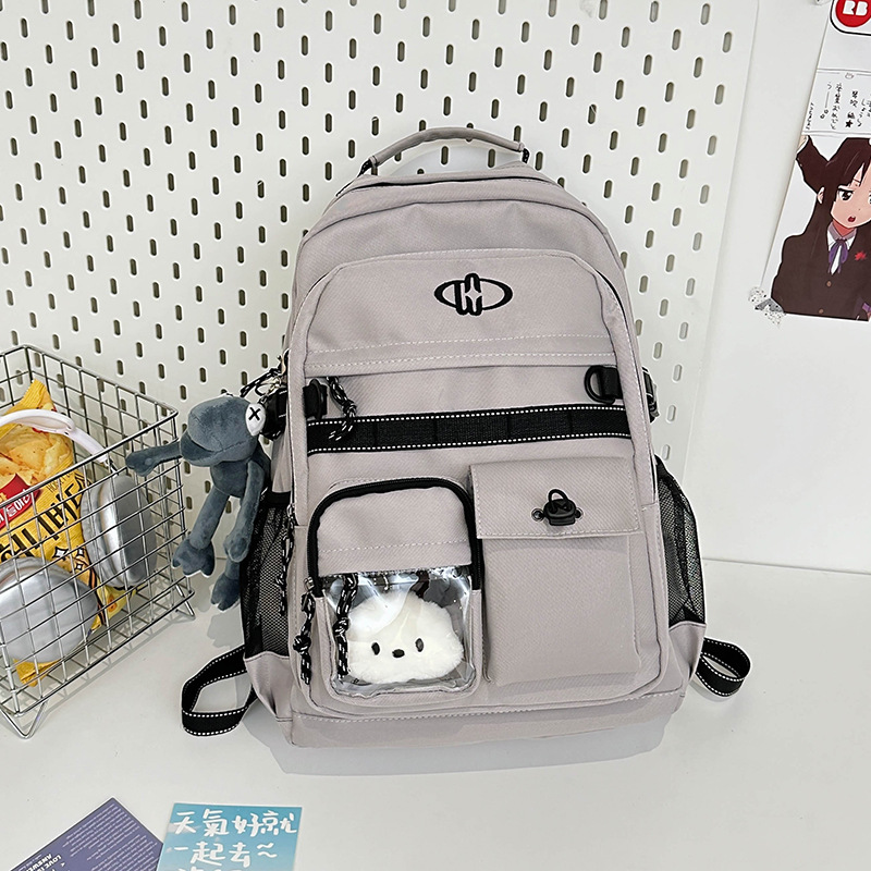 High-appearance-level schoolbag for female students, Korean version durable large-capacity backpack, retro backpack for primary, junior high and senior high school students Application Scenario