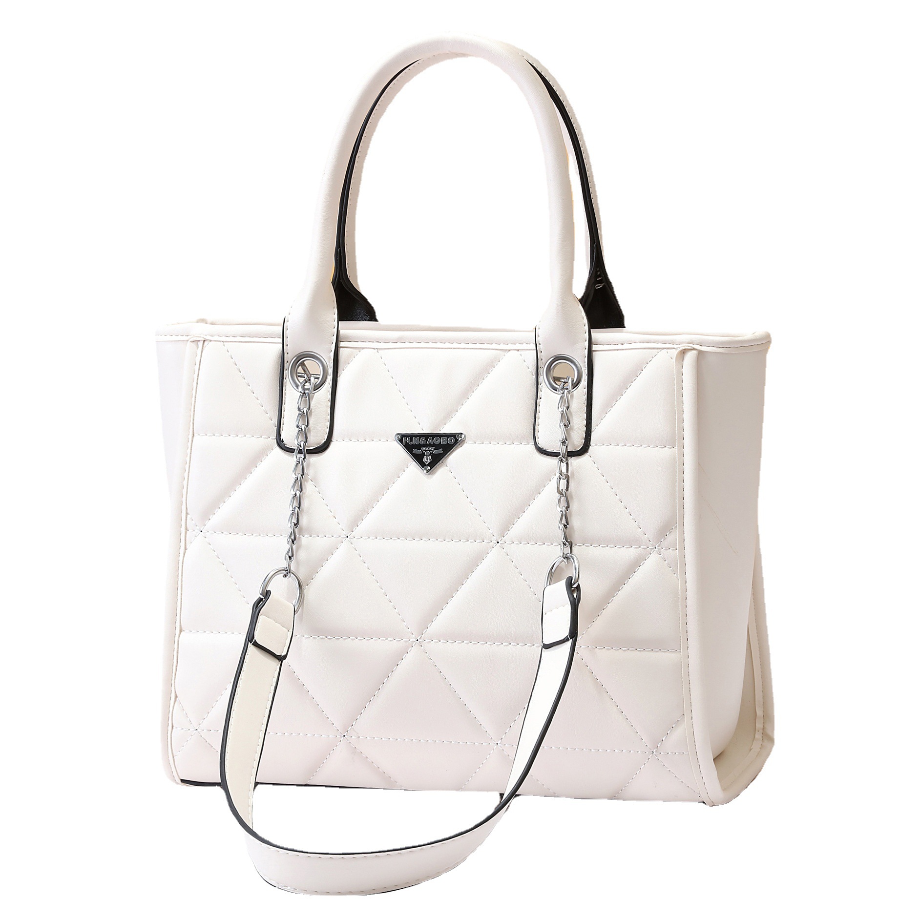 The 2023 new stylish large-capacity hand-held tote bag, with its embroidered and stylish style, is a single-shoulder crossbody bag for women's cross-border travel Item Picture