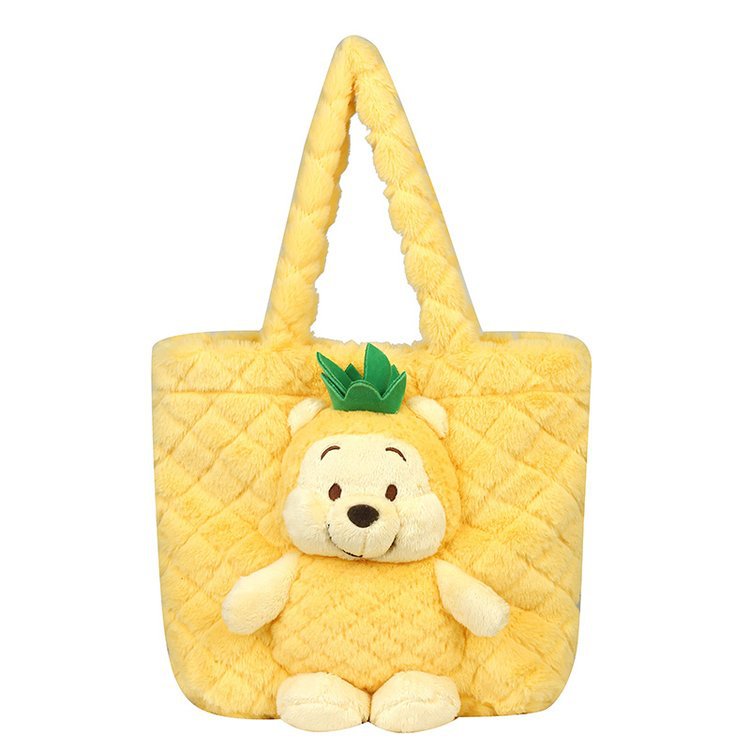 2023 Winter New large-capacity cute Pineapple Winnie Sweet girl single-shoulder bag, street versatile plush girls' bag Item Picture