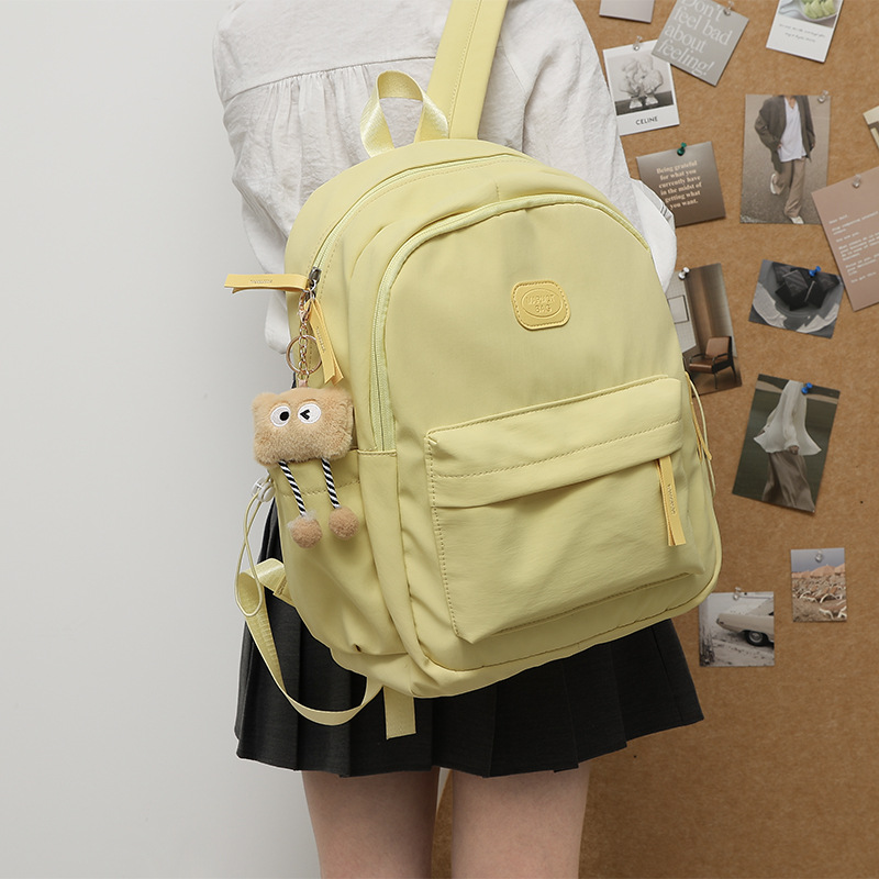 Simple and versatile schoolbag for junior high school girls 2025, fashionable backpack for niche high school and primary school students, travel backpack trend Specification drawing