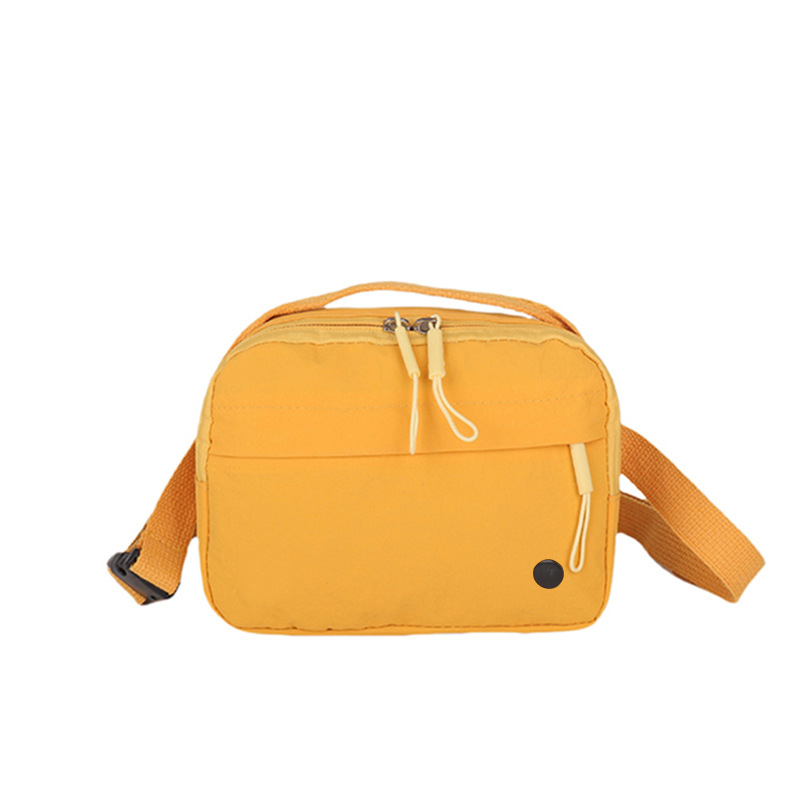 A new stylish solid-color versatile waist bag, a casual and lightweight nylon single-shoulder crossbody small square bag for going out, and a small shoulder bag for mobile phones Item Picture