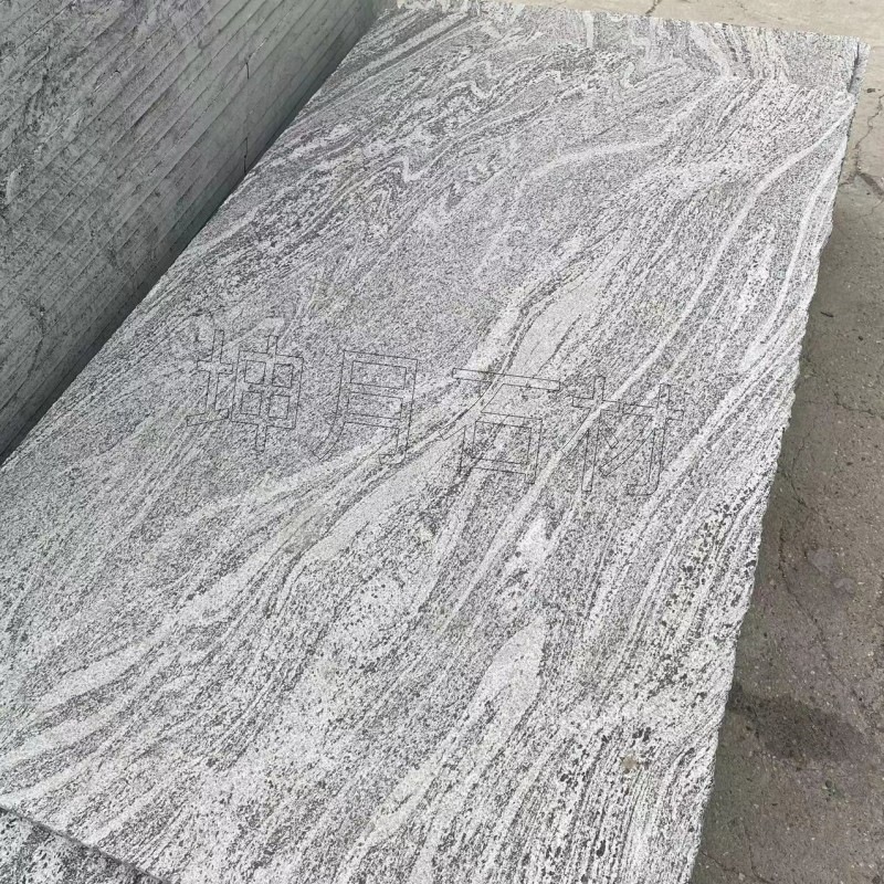 Langtao Sand granite stone, marble, iridescent Mosaic fire, courtyard floor paving stone, grey dry-hung board, snow wave stone details Picture