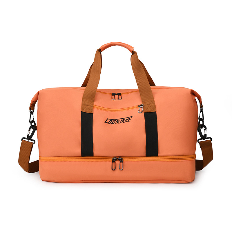 Customized travel bags with logo printing, portable short-distance travel luggage bags, lightweight dry-wet separation sports and fitness bags Item Picture