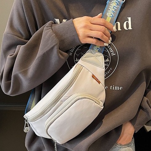 Fashionable men's crossbody small bags, women's waist bags, disco chest bags, hip-hop street trend, student personality single-shoulder bags, women's fashion full figure