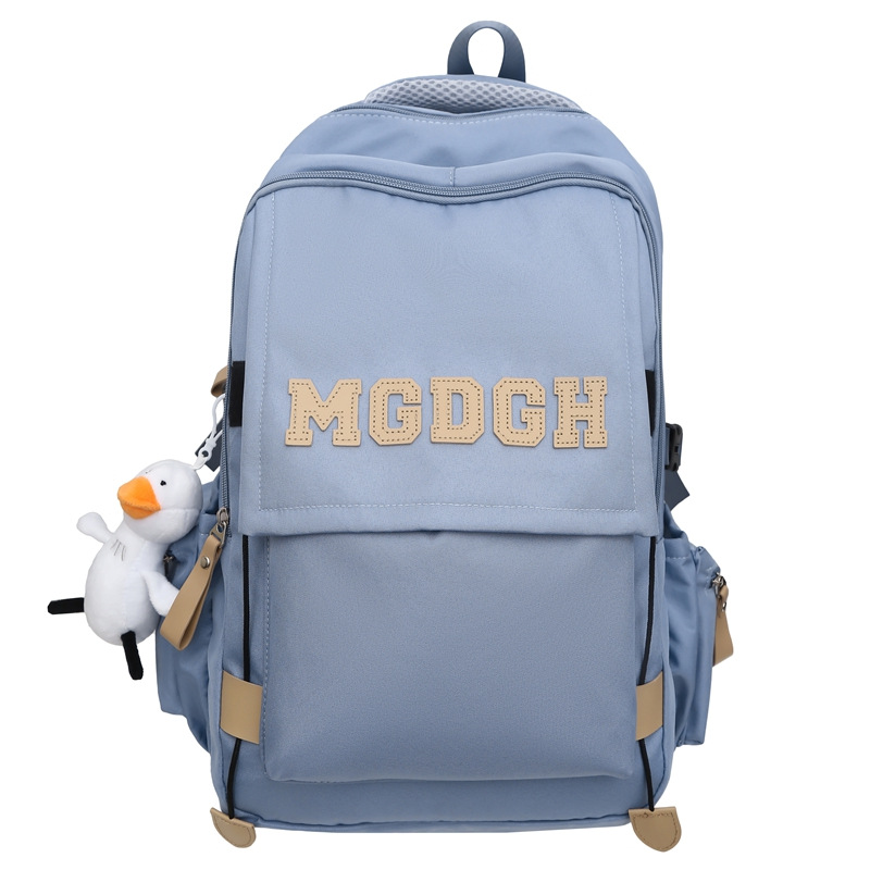 New Korean version large-capacity backpacks with letters for both men and women are available in spring. This two-piece set is a versatile backpack for junior and senior high school students Item Picture