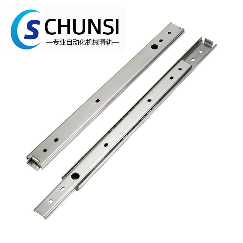 IDA77 three-section pull-out linear steel SRXY27 double-layer slide rail 27 wide three-section KC-359 guide rail C2731 Item Picture