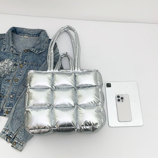 High-end quality bag, large-capacity women's 2024 new fashionable autumn and winter cotton-padded jacket, single-shoulder bag, hand-carry commuter tote bag Specification drawing
