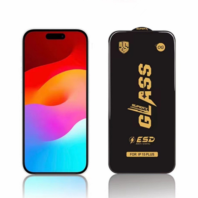 Suitable for iPhone 13 phone film 15Pro glass large arc electroplating ESD anti-static iPhone14 full-screen tempered film Item Picture