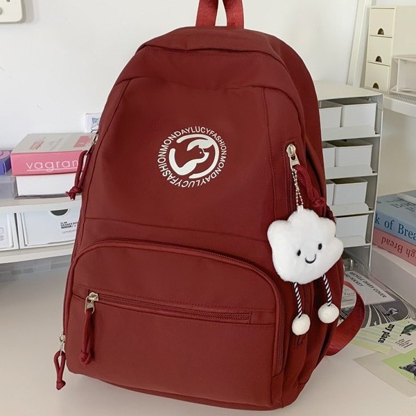 A new large-capacity, simple backpack for junior and senior high school students, a Korean-style, fresh, simple and versatile backpack full figure