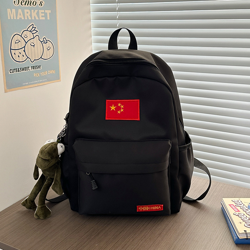 New backpack, casual, simple and large-capacity backpack, schoolbag for junior high school, senior high school and college students, outdoor travel bag and study tour bag Specification drawing