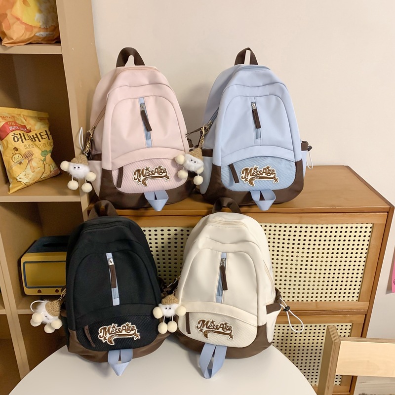 Cross-border Japanese-style college student casual backpack, schoolgirl style retro backpack for girls, lightweight schoolbag for junior and senior high school students full figure