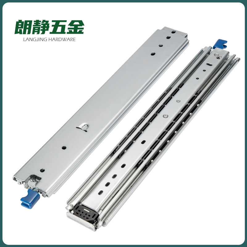 76 Broadband lock, three-section cabinet, heavy-duty slide rail, RV self-locking guide rail, thickened heavy-duty slide rail for aviation and shipbuilding industries details Picture