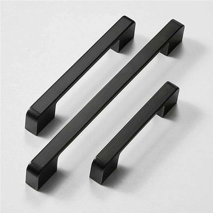 Aluminum alloy cabinet door handle, American-style cabinet drawer, wardrobe door handle, black simple furniture, hardware single-hole handle Specification drawing