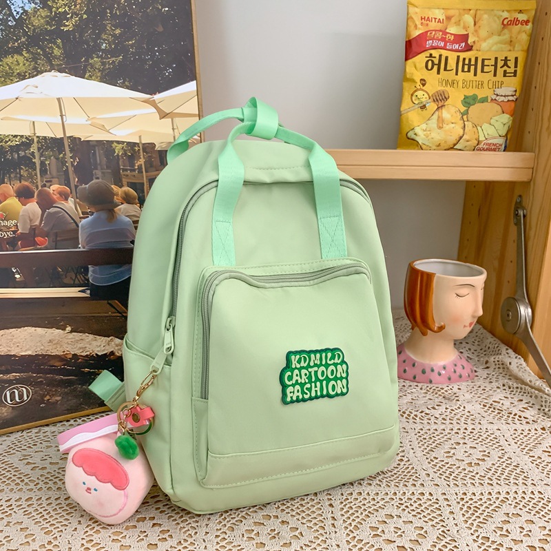 Mini backpacks for college students, small schoolbags for women's commuting and outings, lightweight small backpacks for girls, Korean outdoor travel bags for young girls Specification drawing