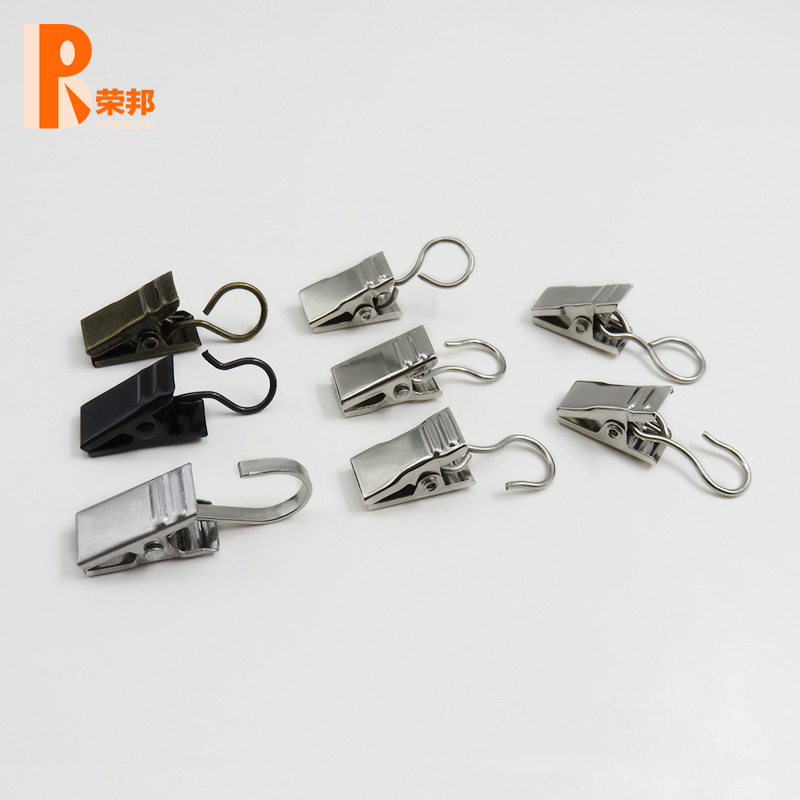 Factory direct supply of curtain clips, curtain buckles, open and closed curtain clips, traceless nail clips, convenient and practical. Large stock available Item Picture