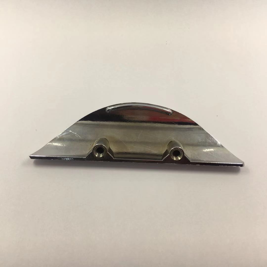 Factory direct sale special offer product: zinc alloy half-moon-shaped white chrome drawer handle, modern and simple style drawer handle Specification drawing