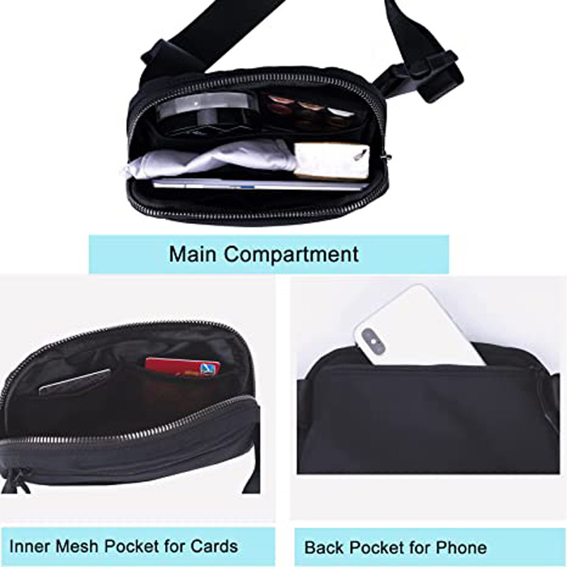 Amazon's best-selling women's belt bag, adjustable shoulder strap crossbody bag, men's and women's outdoor waterproof nylon sports waist bag Application Scenario
