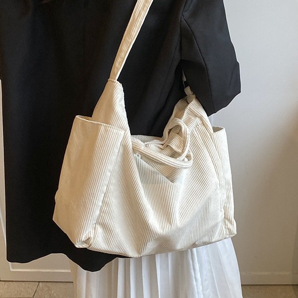 Cross-border wholesale student class large-capacity bags for women, 2024 new commuter single-shoulder bag, versatile hand-held tote bag Specification drawing