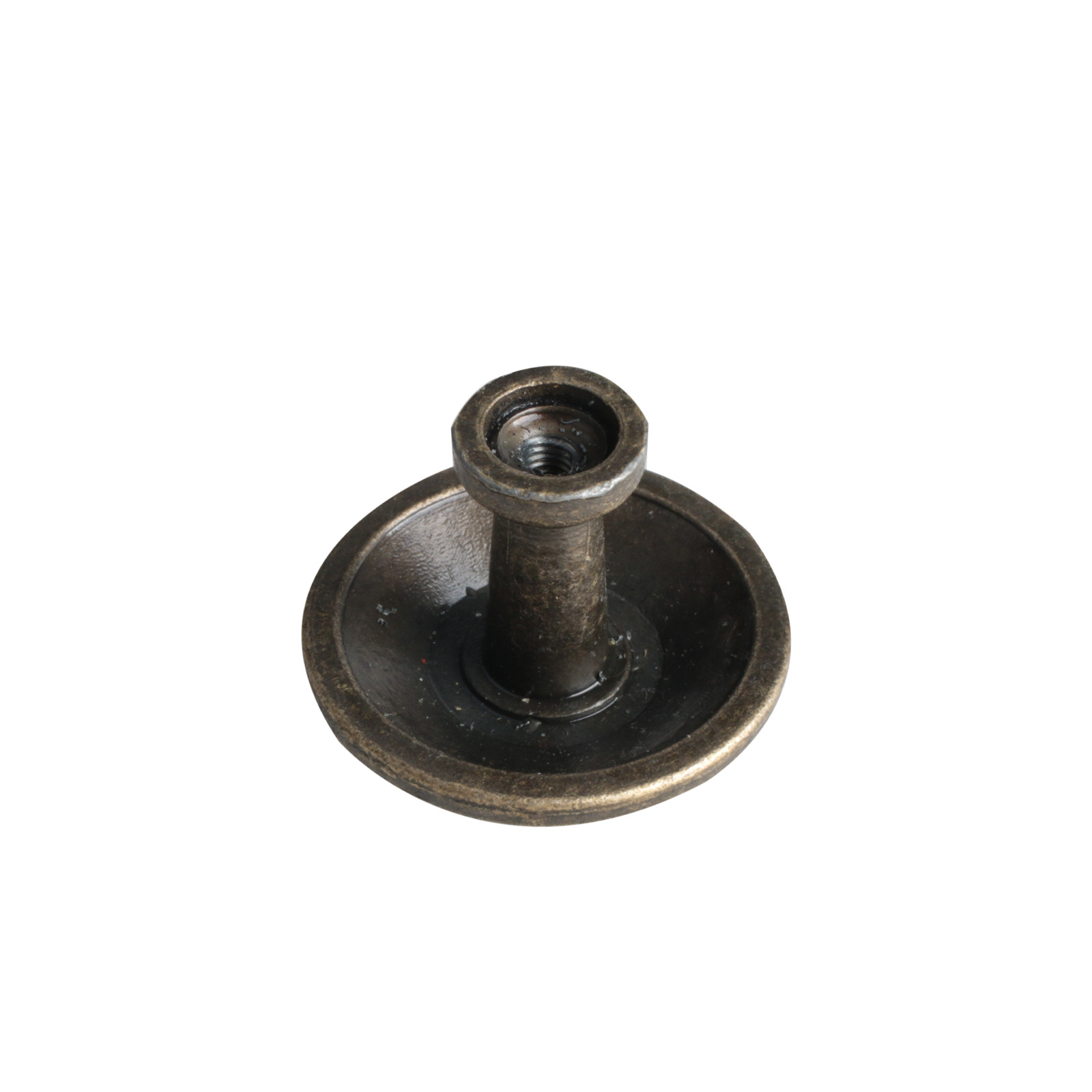 Modern and simple antique copper single-hole drawer with round handle, European-style antique cabinet door with single handle handle Item Picture
