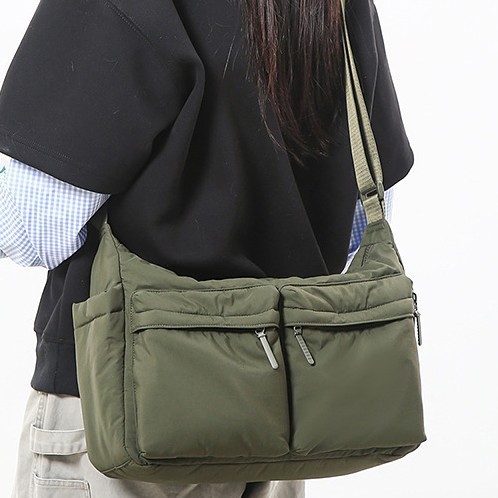 New women's bags: High-end casual crossbody bag, computer bag, multi-pocket sports crossbody bag, workwear style single-shoulder bag Specification drawing