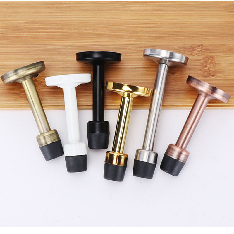 Non-perforated door, stainless steel extended door stop, anti-collision, rubber door stop on the top of the bathroom door, glass door, door stop, door resistance Specification drawing