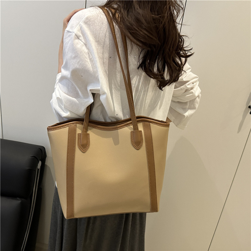 High-end large bag 2025 new trendy and fashionable single-shoulder bag for women, large-capacity tote bag for work and commuting Specification drawing