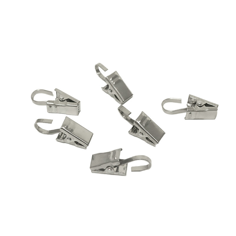 The manufacturer supplies 430 stainless steel thickened flat hook clips, decorative curtain hooks, curtain clips and household curtain clips details Picture