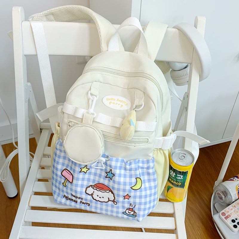 A lazy summer forest-themed backpack, a popular college student girl, with a high level of appearance and a cute backpack for a trip Specification drawing