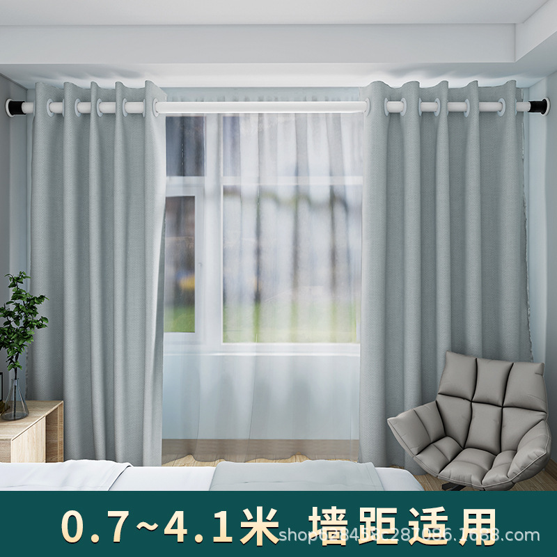 Curtain rod, clothes drying rod, stainless steel shower curtain rod, clothes support rod, Roman rod, clothes hanging rod, non-drilling telescopic rod, support rod Specification drawing